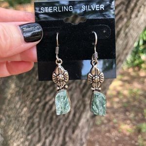 Sweet seraphinite and sterling silver earrings